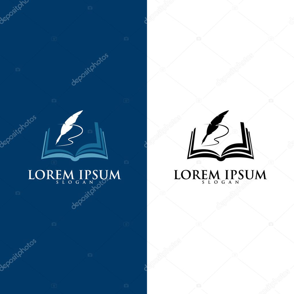 Education logo icon design. suitable for company logo, print, digital, icon, apps, and other marketing material purpose. education logo set.