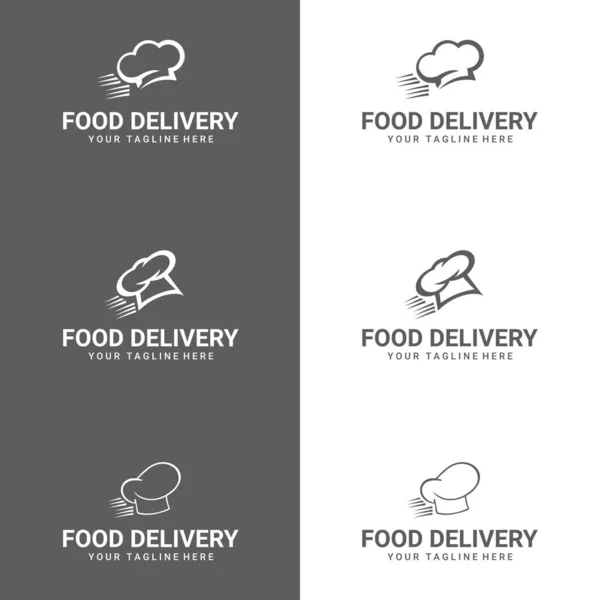 Modello Design Del Logo Consegna Degli Alimenti Illustrazione Logotipo Aziendale — Vettoriale Stock