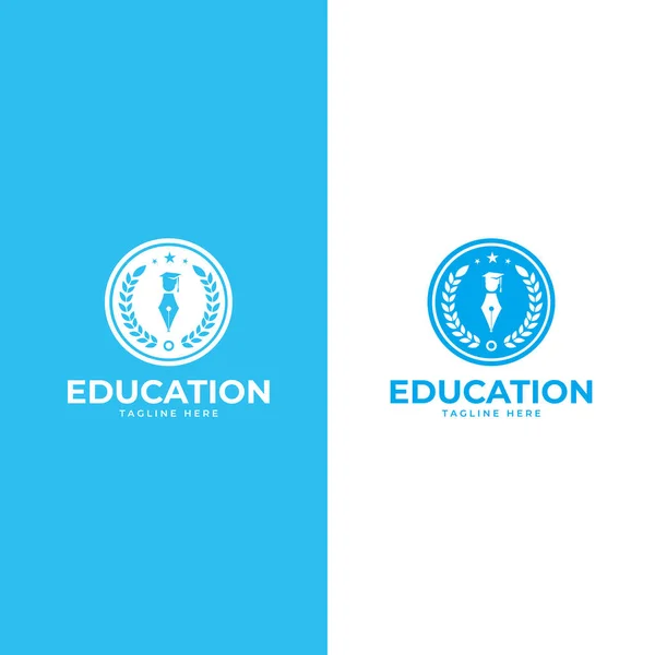 Design Ícone Logotipo Educação Adequado Para Logotipo Empresa Impressão Digital —  Vetores de Stock