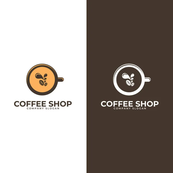 コーヒーショップのロゴ コーヒーロゴ モダンなヴィンテージコーヒーショップのロゴのセット ベクターイラスト — ストックベクタ