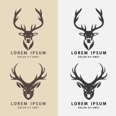 Sevgili baş logo vektör şablonu. Şirket logosu, baskı, dijital, simge, uygulamalar ve diğer pazarlama materyali amaçları için uygun