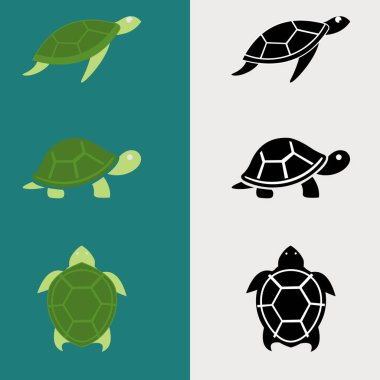 Kaplumbağa simgesi, Deniz kaplumbağası vektör çizimi, düğmeler, web siteleri, mobil uygulamalar ve diğer tasarım ihtiyaçları için logo, kontur etiketinin vektör resmi