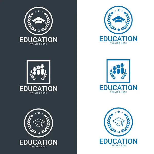 Design Ícone Logotipo Educação Adequado Para Logotipo Empresa Impressão Digital —  Vetores de Stock