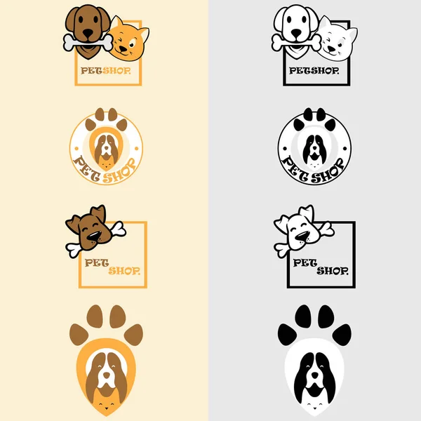 Logo Petshop Può Utilizzare Cliniche Animali Petshop Veterinario — Vettoriale Stock