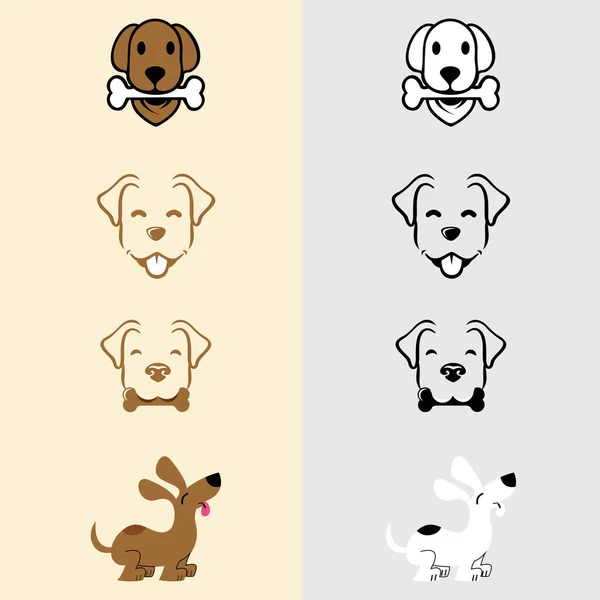 Logo Del Perro Vector Diseño Icono Puede Utilizar Clínicas Animales — Vector de stock