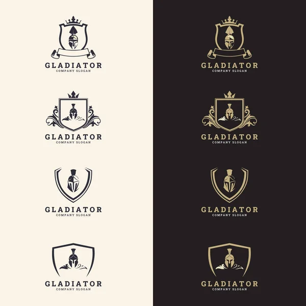 Spartan Logotipo Ícone Projeta Vetor Adequado Para Logotipo Empresa Impressão — Vetor de Stock