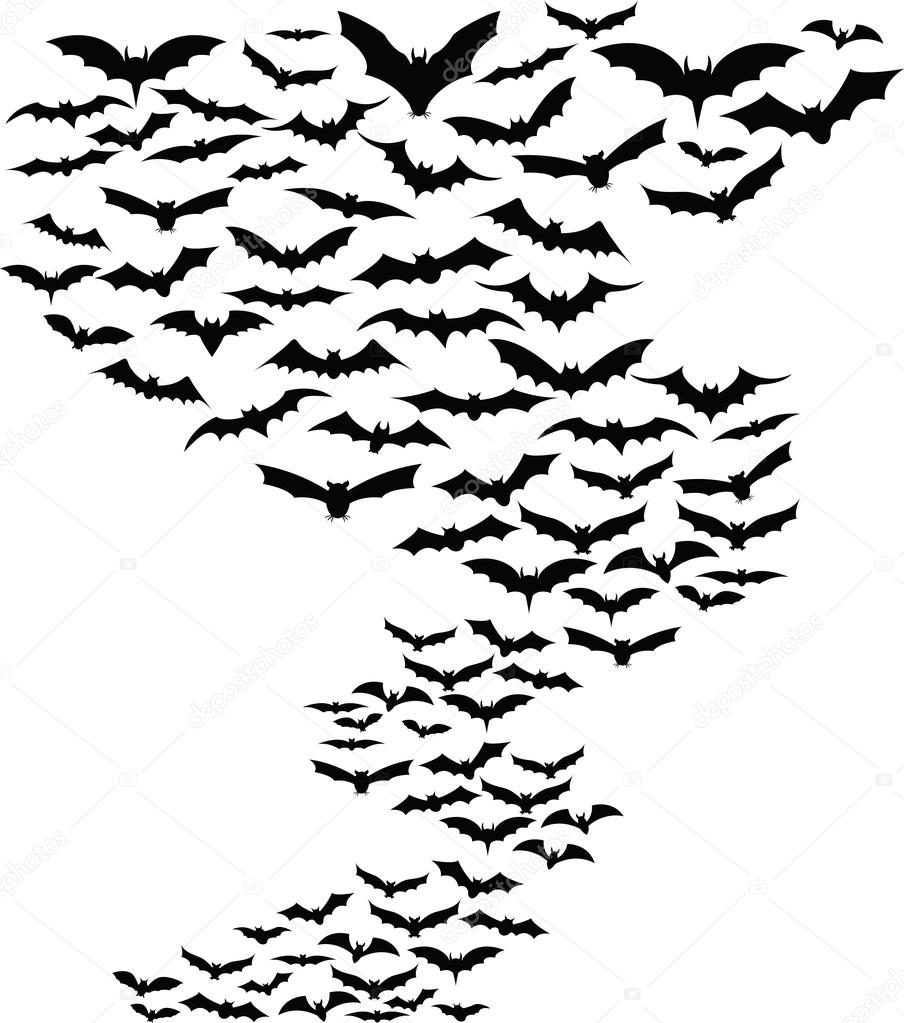 Bats flying around