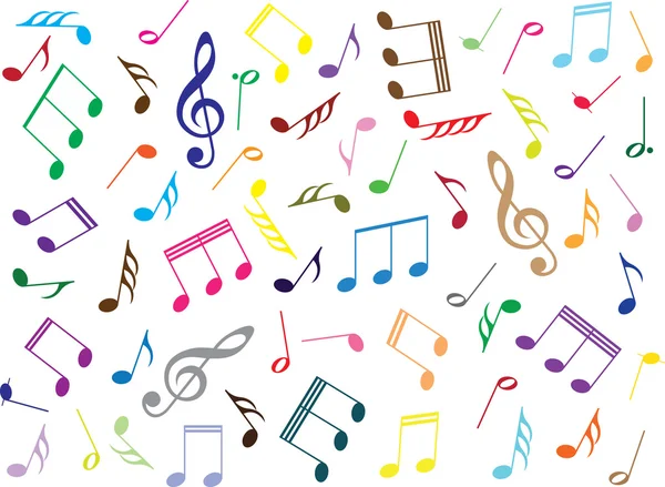 Музичні ноти кольоровий фон — стоковий вектор