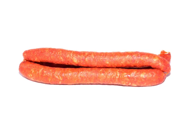 Sausages on white — Stock Photo, Image