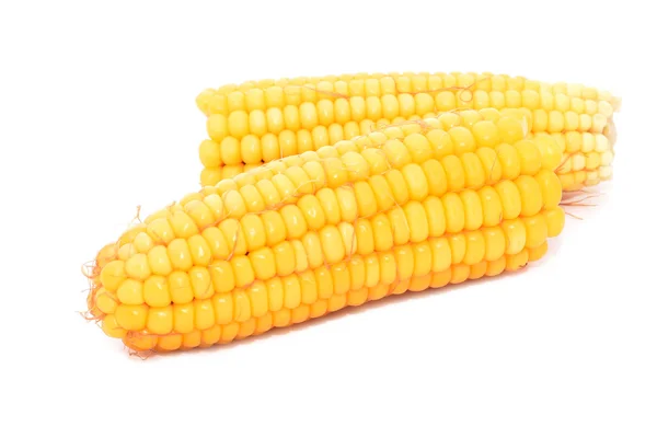 Boiled corn on white — Stock Photo, Image