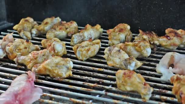 Carne grelhada de frango — Vídeo de Stock