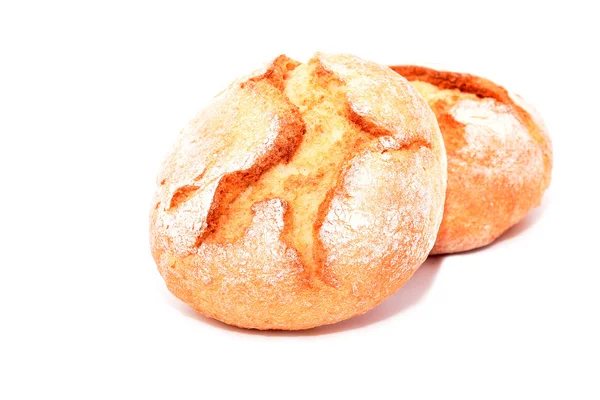 Kulatý chleba na bílém — Stock fotografie