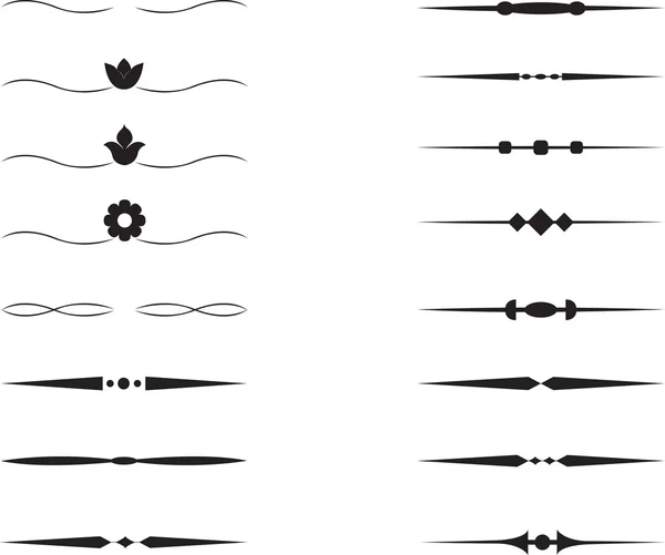 Divisores de texto simples —  Vetores de Stock