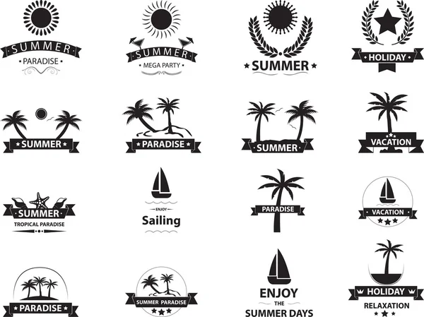 Summer emblem collection — Stock Vector