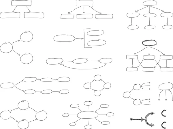 Diagramas dibujados a mano — Archivo Imágenes Vectoriales