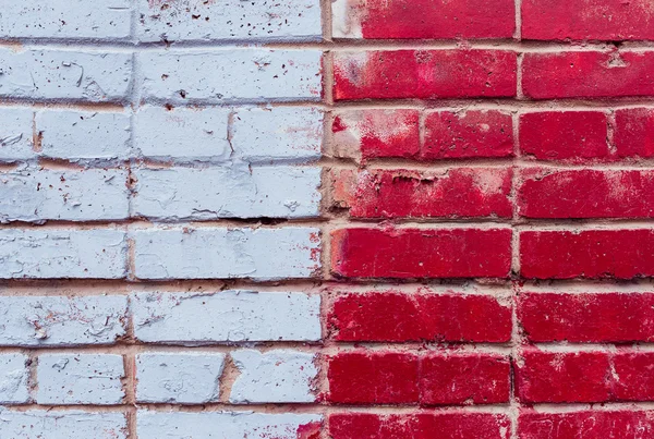 Red and white brick wall