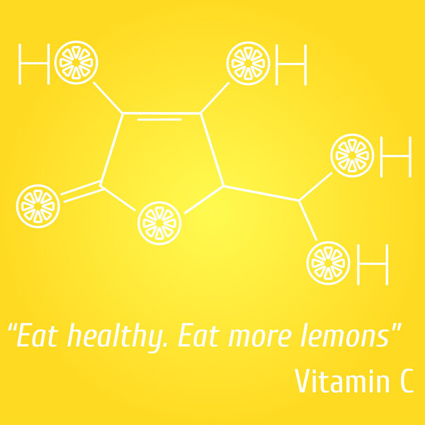 Vitamin C lemon molecule