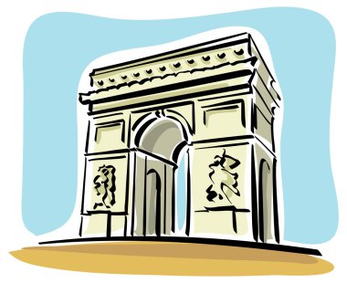Paris, arc de Triomphe'ye