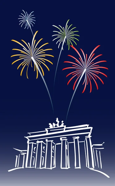 Nowy rok w Berlinie — Wektor stockowy