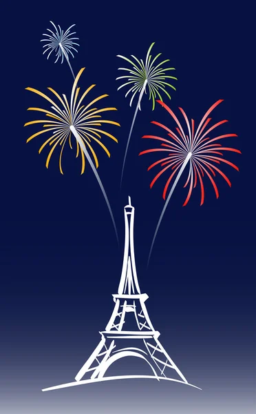 Yeni yıl Paris — Stok Vektör