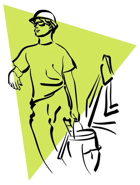 Trabajadores de la construcción — Vector de stock