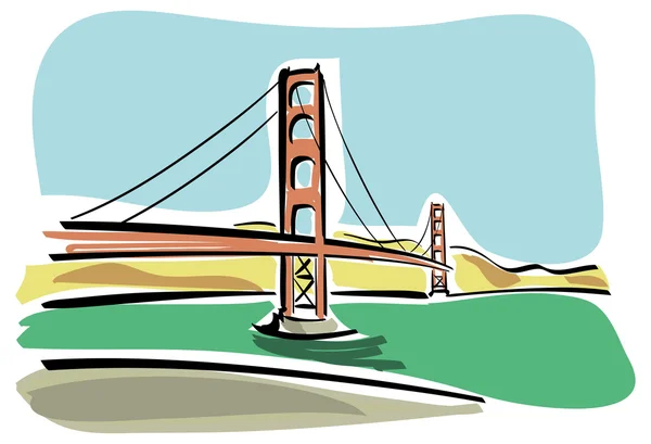 San Francisco, Golden Gate — Archivo Imágenes Vectoriales