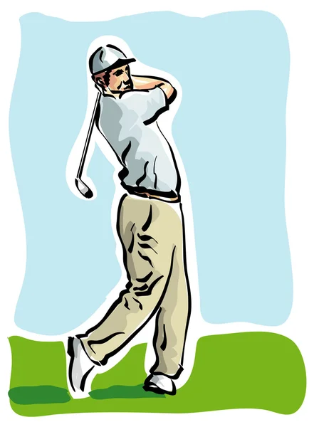 Jugador de golf — Vector de stock