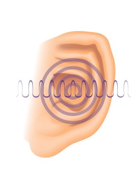illustration of symptoms of tinnitus clipart