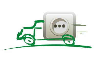 Elektrik hareketlilik için sembolik illüstrasyon