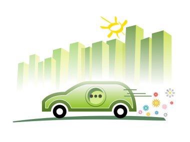 Elektrik hareketlilik için sembolik illüstrasyon