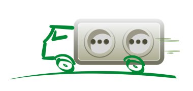 Elektrik hareketlilik için sembolik illüstrasyon