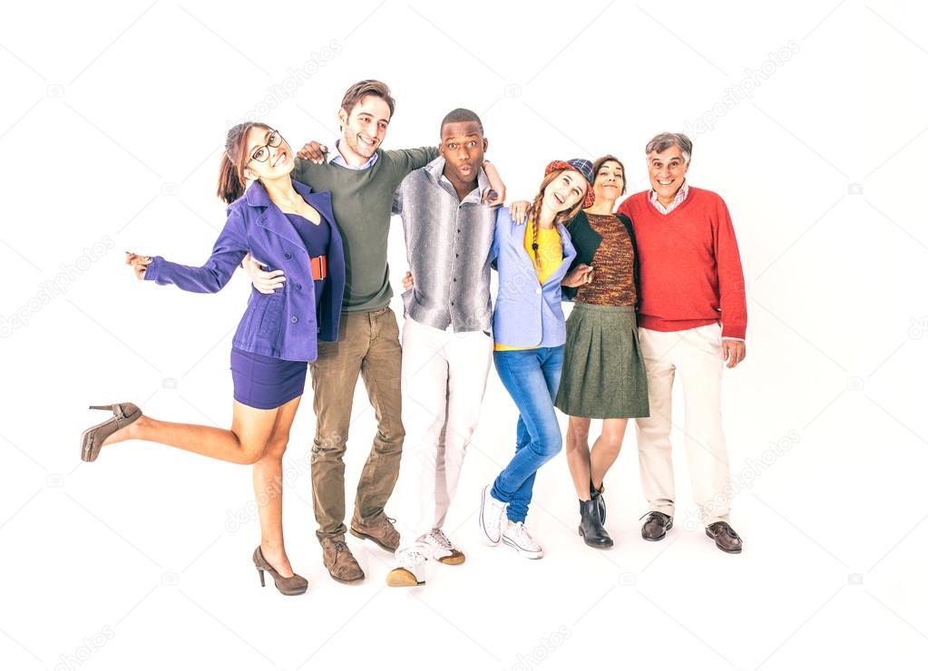 People on White background