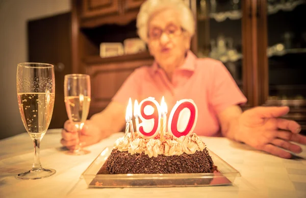 Festa di compleanno della nonna — Foto Stock