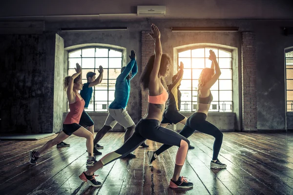 Workout in a fitness gym Stock Photo