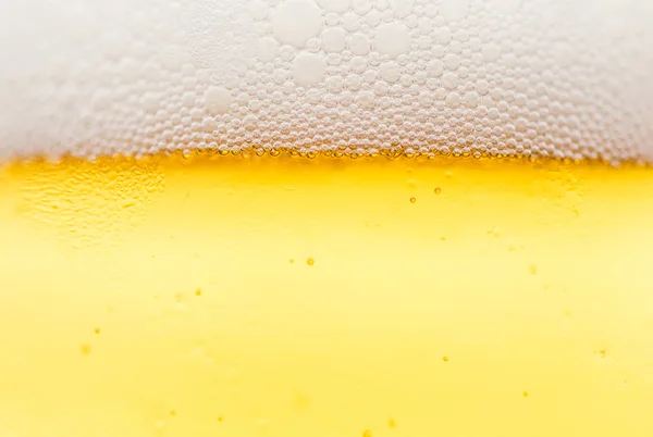 Beer bubbles close up macro view — Stock Photo, Image