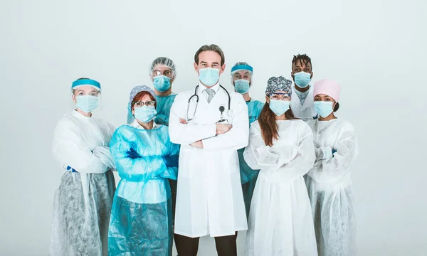 2020 Kahraman Sağlık Görevlileri Hemşireler Doktorlar Sağlık Tıp Konsepti — Stok fotoğraf