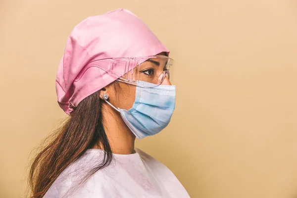 Médecin Portant Une Combinaison Protection Masque Facial Pour Lutter Contre — Photo