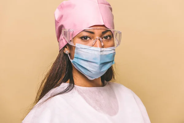 Médecin Portant Une Combinaison Protection Masque Facial Pour Lutter Contre — Photo