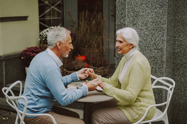 Schöne Senioren Dating Freien Ältere Paare Portrait Konzepte Über Ältere — Stockfoto