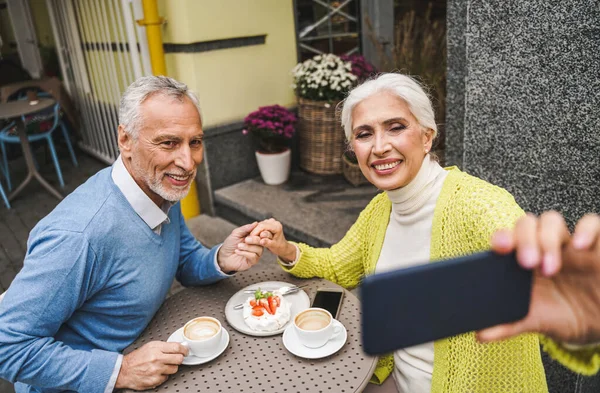 Schöne Senioren Dating Freien Ältere Paare Portrait Konzepte Über Ältere — Stockfoto