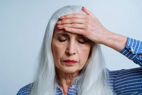 Bella Donna Anziana Posa Servizio Fotografico Concetto Stile Vita Anzianità — Foto Stock