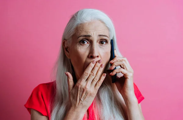 Bella Donna Anziana Posa Servizio Fotografico Concetto Stile Vita Anzianità — Foto Stock