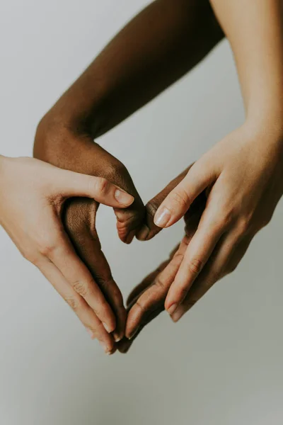 Armas Mujeres Blancas Negras Conceptos Sobre Integración Racial Derechos Humanos —  Fotos de Stock