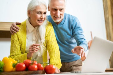 Güzel son sınıf aşıkları - Yaşlılar evde eğlenirken resim çekiyorlar - ilişki, yaşlılar ve yaşam tarzı kavramları