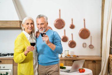 Güzel son sınıf aşıkları - Yaşlılar evde eğlenirken resim çekiyorlar - ilişki, yaşlılar ve yaşam tarzı kavramları