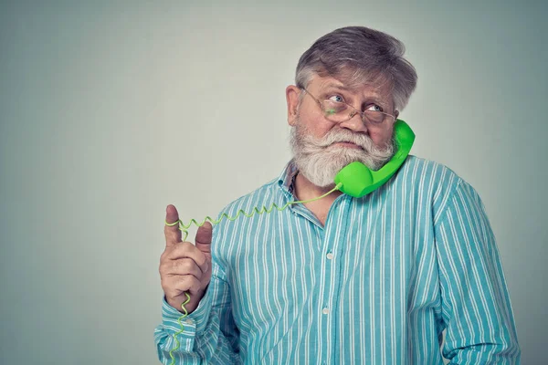 Funny Senior Man Posing Photoshooting Happy Hipster Doing Funny Expressions — Stock Photo, Image