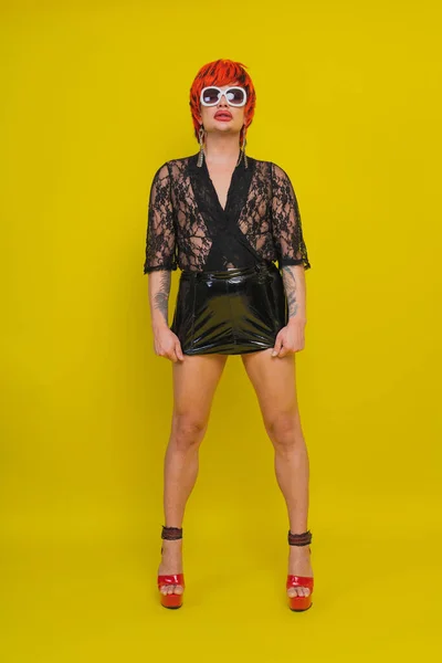 Igbtq Toplum Hakları Için Transseksüel Mücadele Transseksüel Erkek Portresi Eşcinsellere — Stok fotoğraf