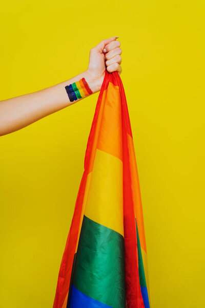 Радужный флаг ЛГБТ, концептуальная поддержка геев, лесбиянок, трансгендеров и против гомофобии