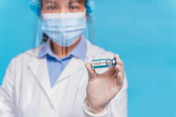 Covid Coronavirus Vaccination Campaign Clinic People Getting Vaccinated Doctor Nurse — Stock Photo, Image