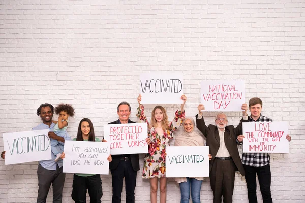 Campagne Vaccination Covid Coronavirus Dans Une Clinique Personnes Vaccinées Par — Photo